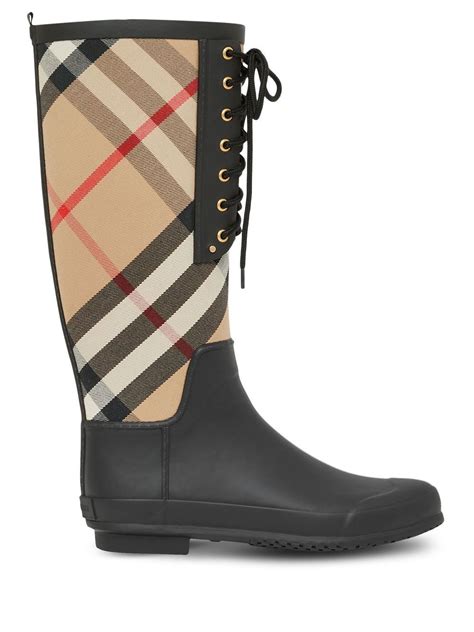 burberry check short rain boots|net a porter burberry rain boots.